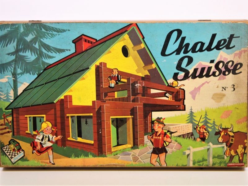 Vintage Speelgoed : Chalet suisse Bouwdoos
